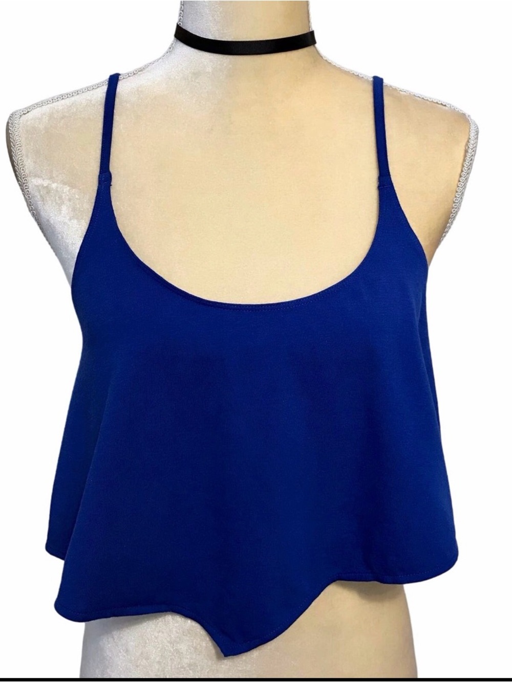Victoria's Secret Royal Blue Spaghetti Strap Crop Top